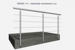 MODEL 111 – balustrady nierdzewne z rur