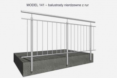 MODEL 141– balustrady nierdzewne z rur