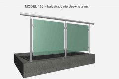 MODEL 120 – balustrady nierdzewne z rur