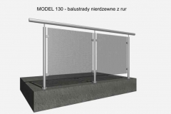 MODEL 130 – balustrady nierdzewne z rur