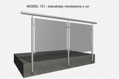 MODEL 131 – balustrady nierdzewne z rur